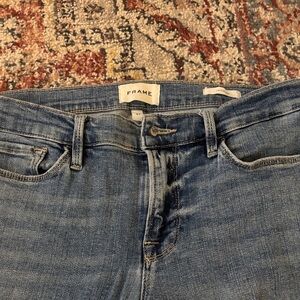 Frame Denim Le Garcon Jeans in Classic Blue